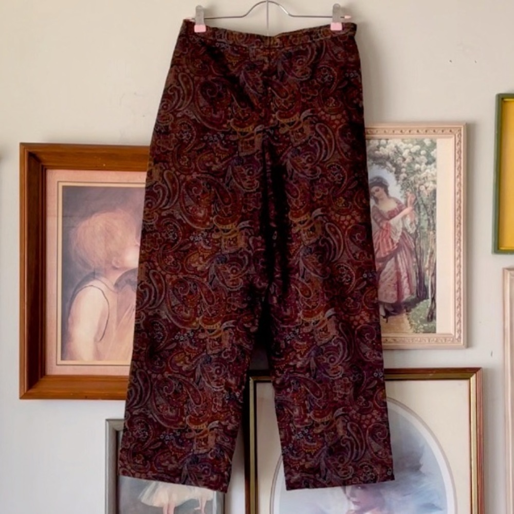 Corduroy paisley trousers